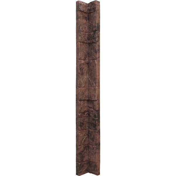 Ekena Millwork 3"W x 3"D x 48"H Universal Inside Corner for StoneWall Faux Stone Siding Panels, Canyon Brown PNUIC03X48CB - main